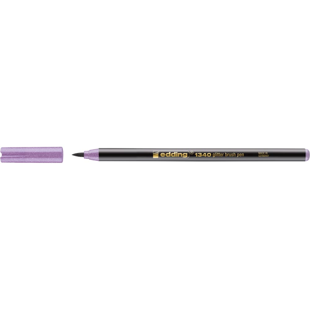 Marker Edding 1340 Glitter, varf tip pensula, 1-6 mm, mov