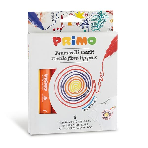 Markere textile pentru copii Morocolor Primo, 8 bucati