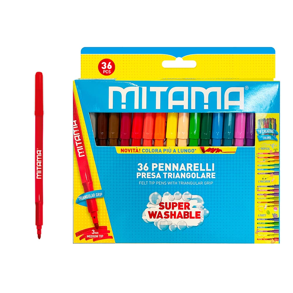Set carioci Mitama, 36 bucati, lavabile, triunghiulare