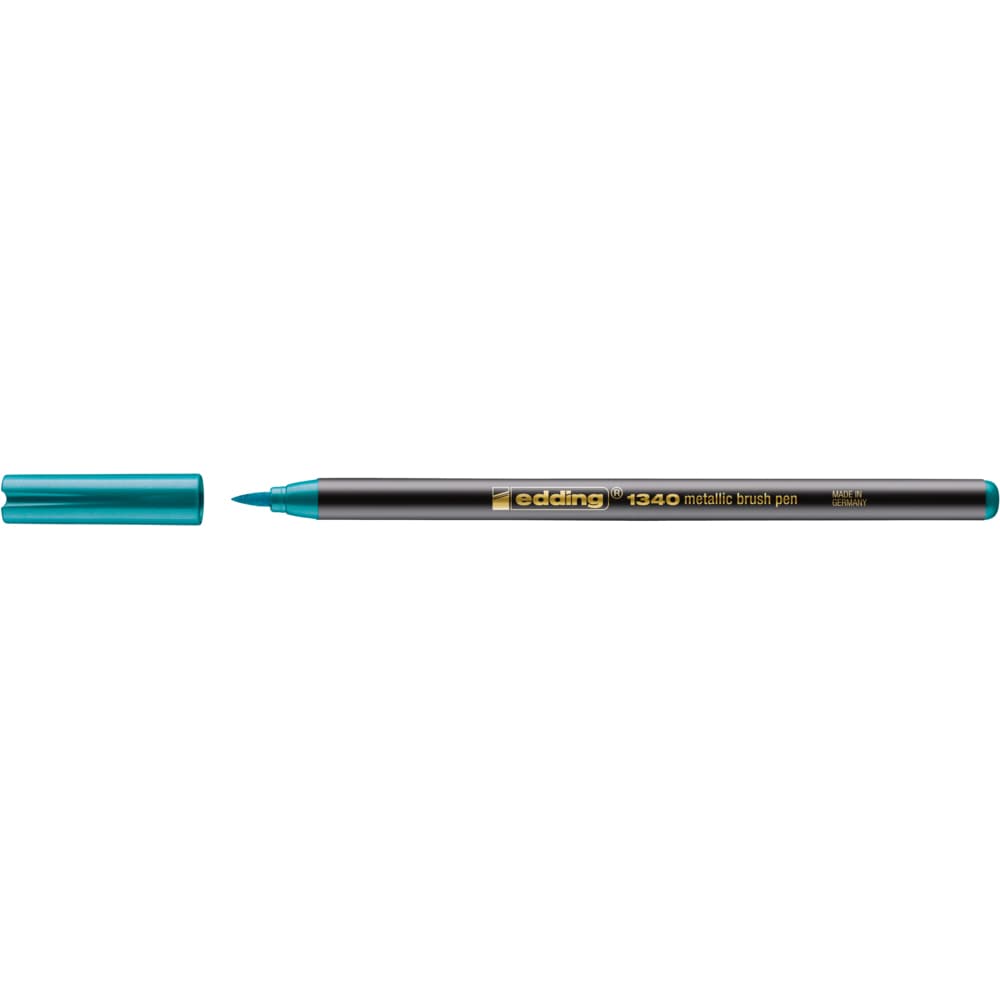Marker Edding 1340 Metallic, varf tip pensula, 1-6 mm, verde metallic