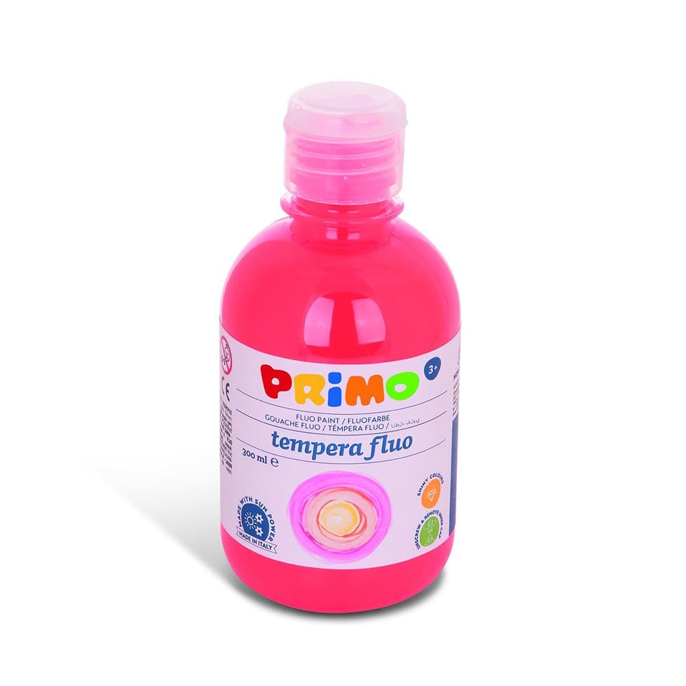 Tempera fluorescenta Primo, 300 ml, rosu