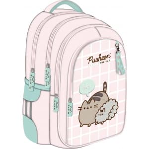 Ghiozdan St.Majewski Pusheen, 4 compartimente, 2 buzunare, roz pastel, 659218