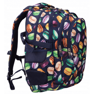 Ghiozdan St.Majewski St.Right Macarons, 4 compartimente, 2 buzunare, multicolor, BP-01 / 21802