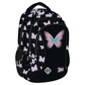 Ghiozdan St.Majewski St.Right Pastel Butterfly BP26, 39cm, 3 compartimente, 696992