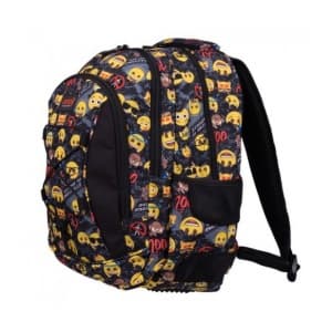 Ghiozdan St.Majewski emoji, 3 compartimente, 2 buzunare, negru, BP-32 / 206085