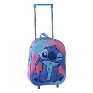 Ghiozdan gradinita Cerda Stitch 3D, 25cm, 1 compartiment, tip troller, 25x30x12cm, 630060