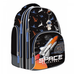 Ghiozdan St.Majewski Bambino Space, 2 compartimente, 3 buzunare, negru, 650703