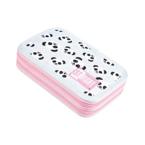Penar echipat St.Majewski St.Right Grey Panda, 2 fermoare, gri cu roz, 29 de piese, PC04 / 655326