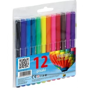 Carioci colorate Fiorello 160-1382, 12 culori, blister PVC