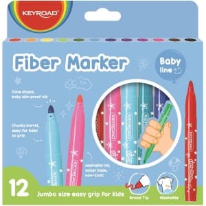 Carioci colorate Keyroad Baby line KR972319, 12 culori, blister carton