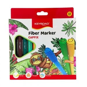 Carioci colorate Keyroad Capfix Connectible KR971769, triunghiulare, 12 culori, blister carton