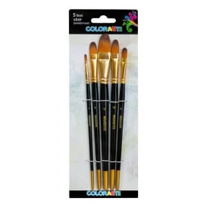 Pensula Colorarte DB20502, varf semirotund, set 5 bucati