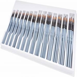 Pensula Brons BR-862, varf rotund, nr. 00-12, pictura cu acuarele/culori acrilice, set 144 buc/tavita PVC