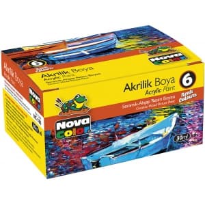 Culori acrilice Nova Color, 6 culori x 30ml, NC-180