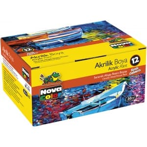 Culori acrilice Nova Color, 12 culori x 30ml, NC-179