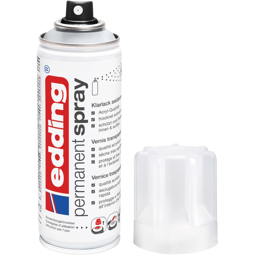 Spray vopsea acrilica Edding 5200, transparent mat, acrilic, 200 ml