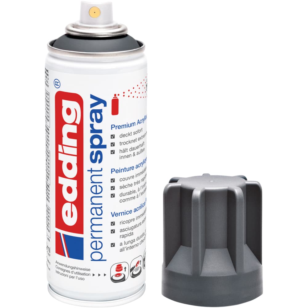 Spray vopsea acrilica Edding 5200, antracit mat, 200 ml, uscare rapida