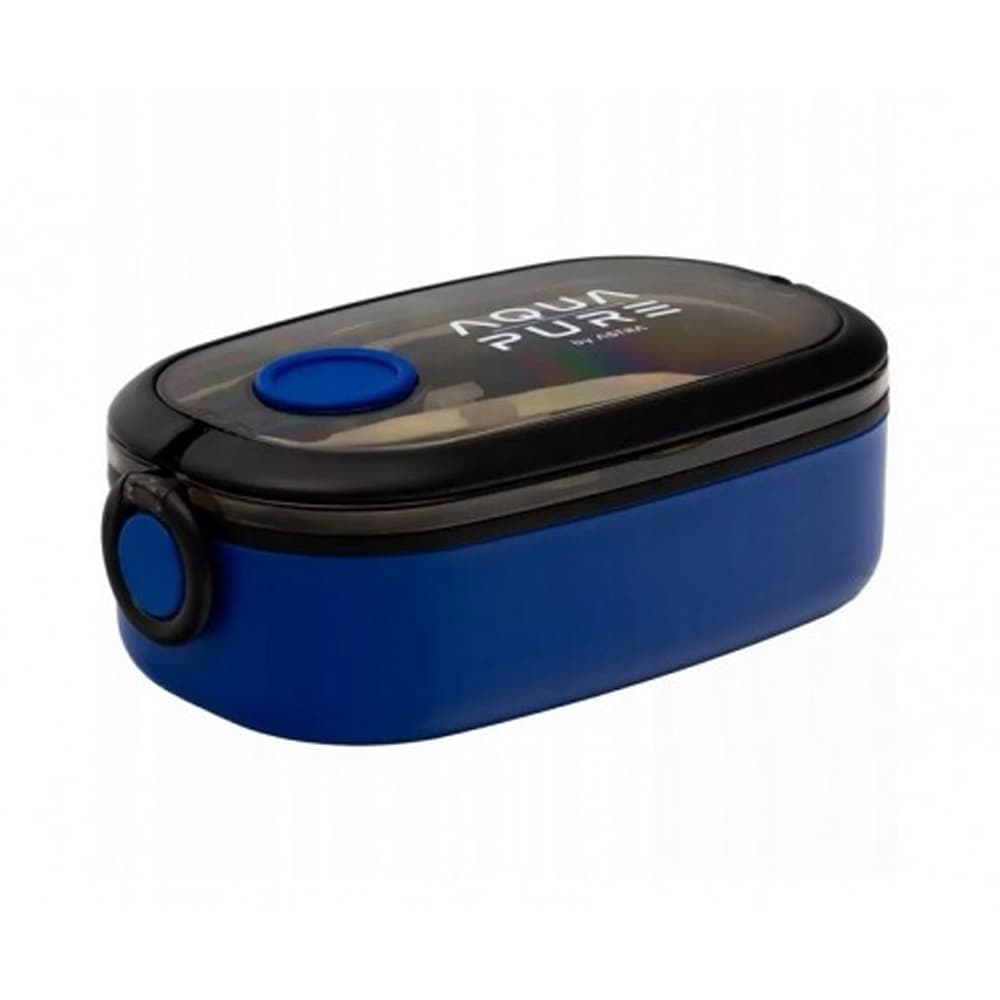 Cutie pentru pranz Astra Aqua Pure, 900 ml, 21 x 12 x 7 cm, albastru/negru