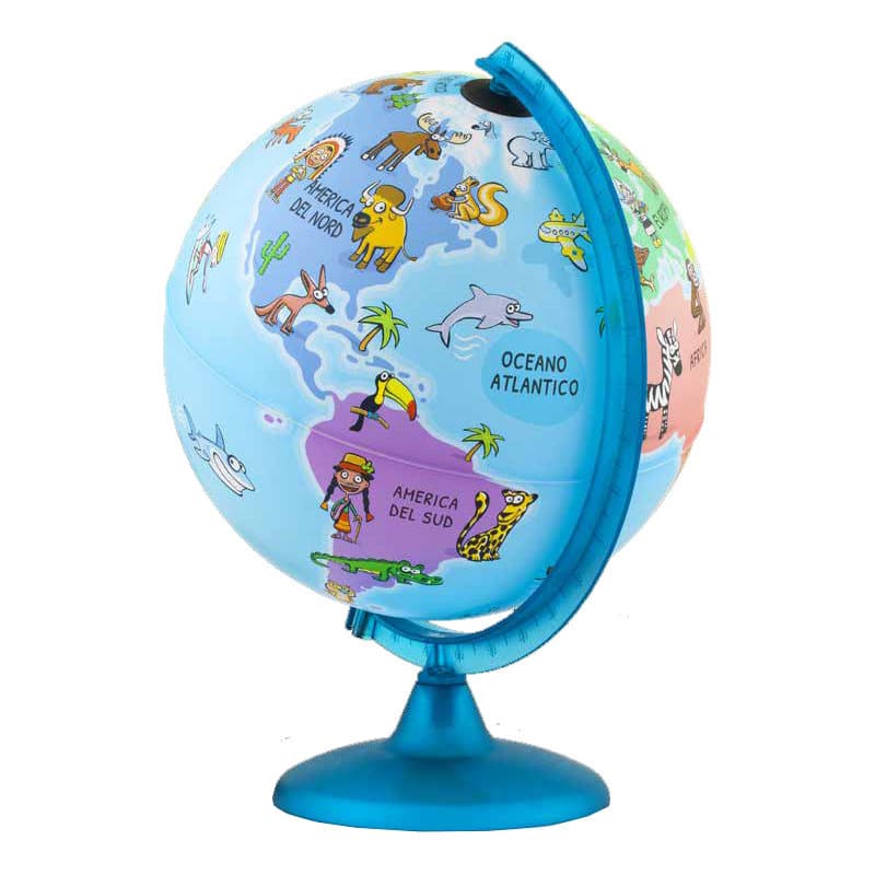 Glob pamantesc iluminat Mapa Mondo, diametrul 25 cm