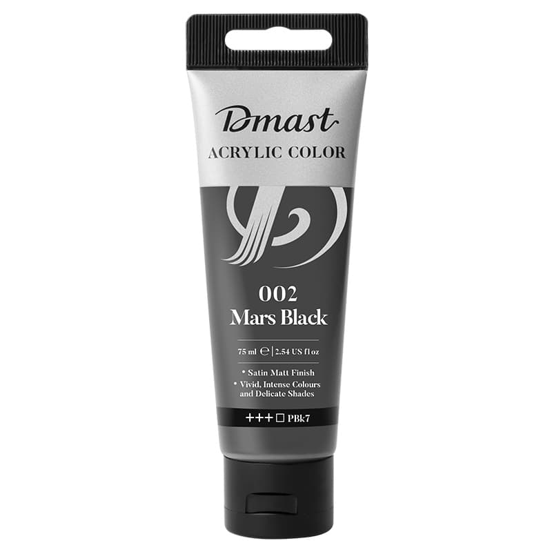 CULORI ACRILICE PROFESIONALE 75ML NEGRU MARTE 002 DMAST BY PEBEO