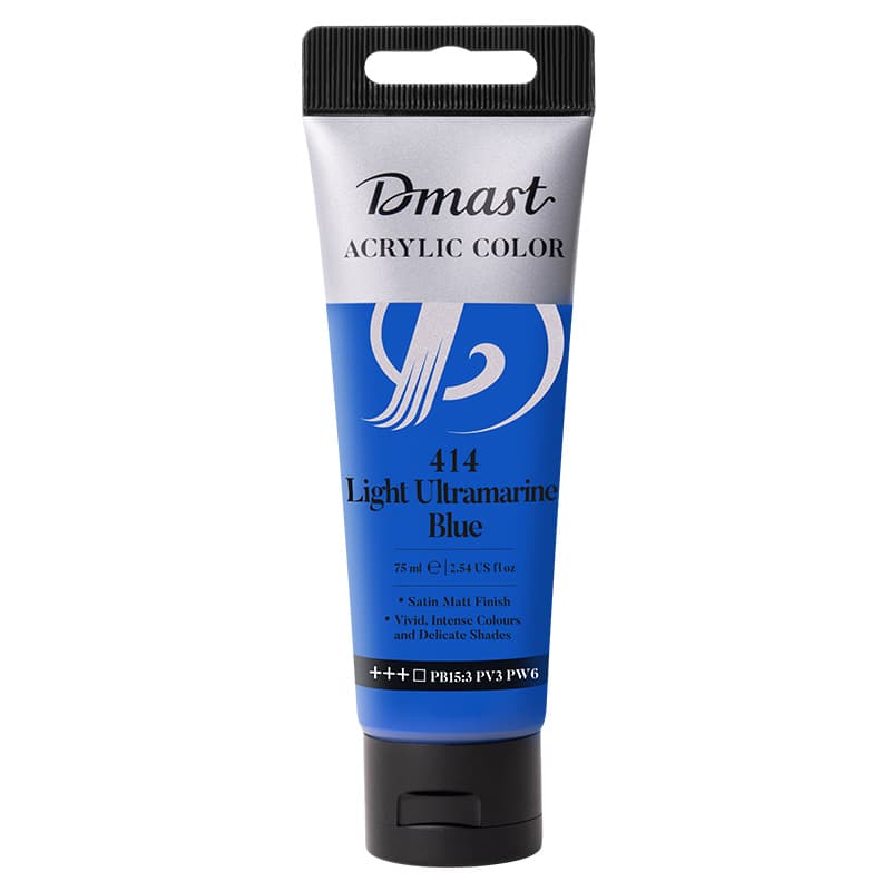 CULORI ACRILICE PROFESIONALE 75ML ALBASTRU ULTRAMARIN DESCHIS 414 DMAST BY PEBEO