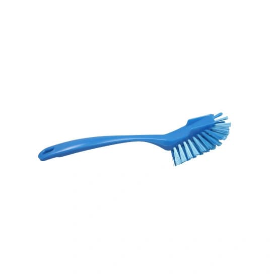 Perie de curatat vesela 25.5x2.8cm polipropilena, fir scurt, mediu, poliester PBT, 0.3mm, albastru