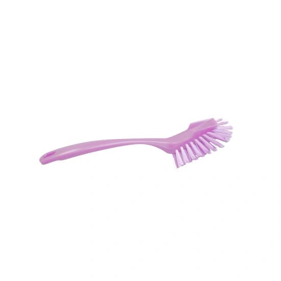Perie de curatat vesela 25.5x2.8cm polipropilena, fir scurt, mediu, poliester PBT, 0.3mm, roz