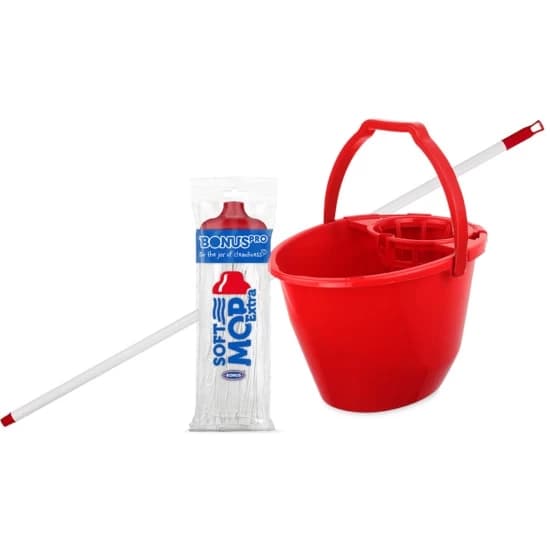Set curatenie SoftMop Extra, galeata maner si mop, Bonus Pro