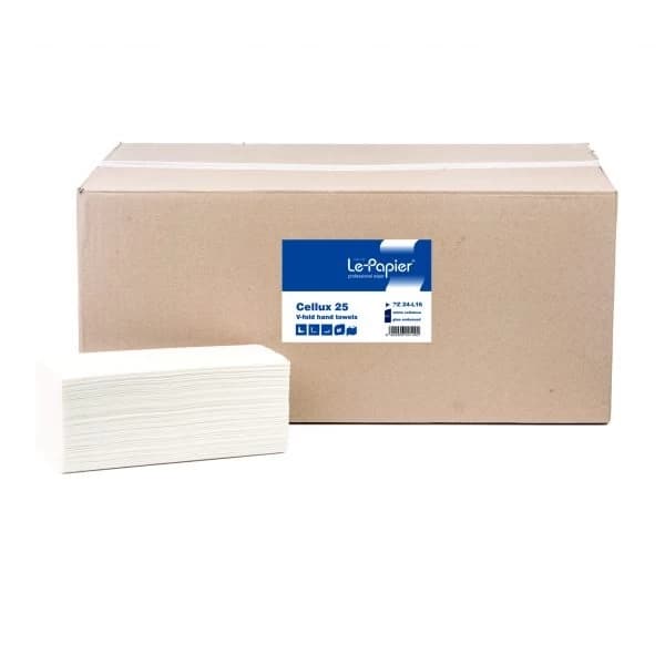 Prosoape hartie pliate in V, 2 straturi, LePapier Cellux 25