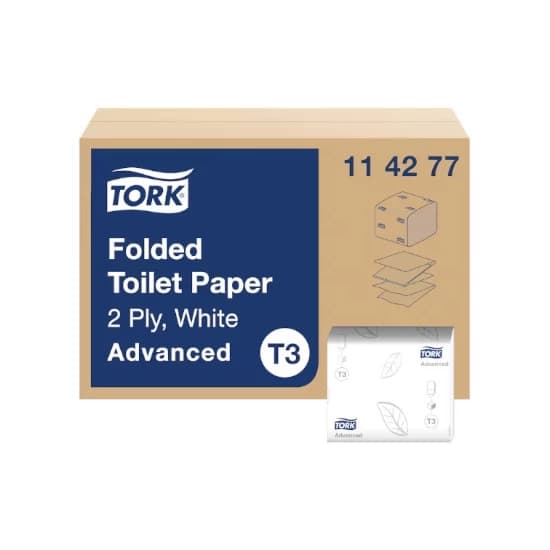 Hartie igienica bulk-pack alb, Tork Advanced, 2 straturi