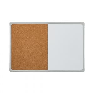 Duplex - Tabla magnetica si Panou pluta Noki INT-523, 60x90cm, pentru perete, rama aluminiu