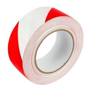 Banda adeziva Grand 130-1961, pentru avertizare, 48mm x 50m, alb-rosu