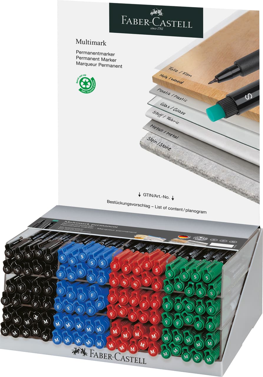 DISPLAY 120 BUC MARKER PERMANENT MULTIMARK DIVERSE CULORI FABER-