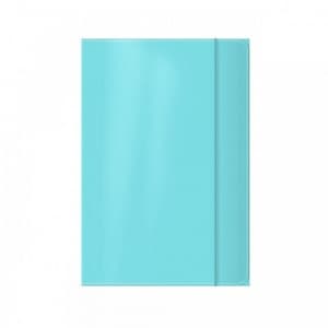 Mapa carton Office Cover, plastifiata, cu elastic, A4, albastru pal