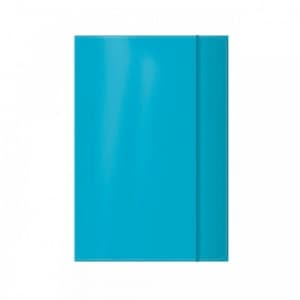 Mapa carton Office Cover, plastifiata, cu elastic, A4, turcoaz