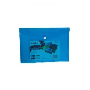 Mapa plastic Eagle ZP043, cu capsa, A5, transparent / albastru