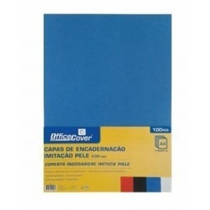 Coperta indosariere A4 Office Cover LG-01, carton albastru, imitatie piele, 230g/mp, top cu 100 coli