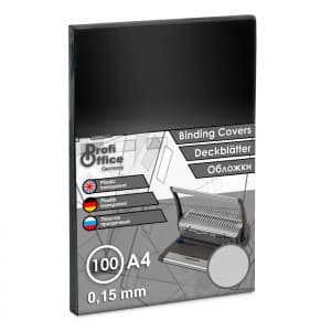 Coperta indosariere A4 ProfiOffice, PVC cristal, transparent, 0.15mm, top cu 100 coli