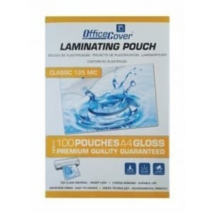 Folie laminare A4 Office Cover, lucioasa, 100 microni, top cu 100 coli