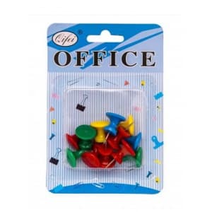 Ace panou pluta Office Cover P-5032, metalice, mari, diverse culori, blister 12 buc