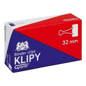 Clipsuri metalice Grand 110-1094, 32mm, negre, cutie 12 buc