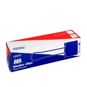 Clipsuri metalice Grand XL 110-1720, 60mm, negre, cutie 2 buc