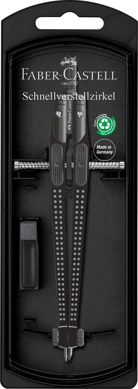 COMPAS QUICK-SET GRIP NEGRU FABER-CASTELL