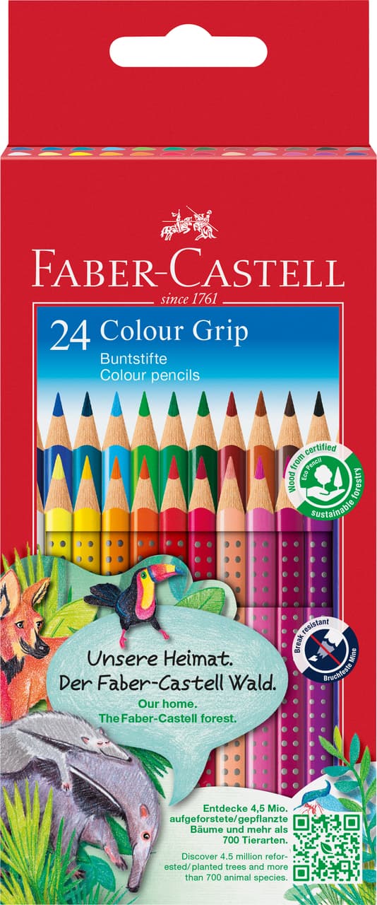 CREIOANE COLORATE 24 CULORI GRIP 2001 FABER-CASTELL