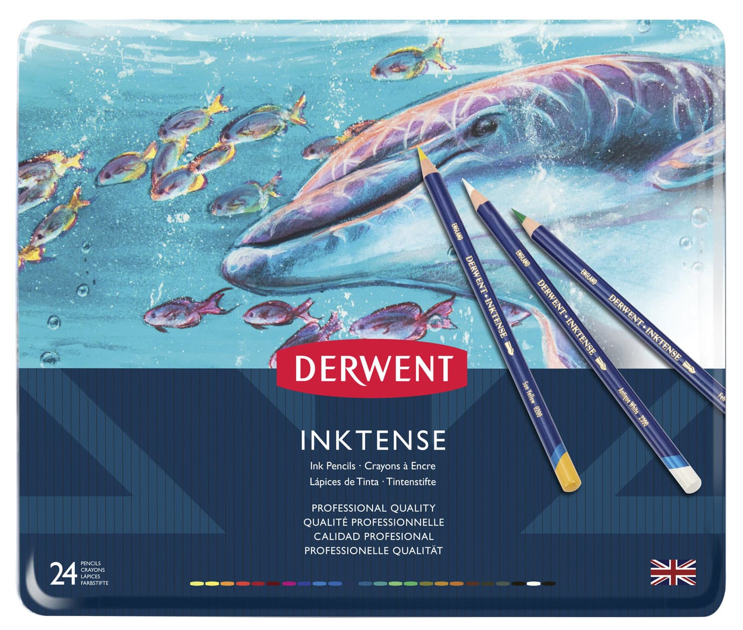 SET CREIOANE 24 CULORI INKTENSE DERWENT