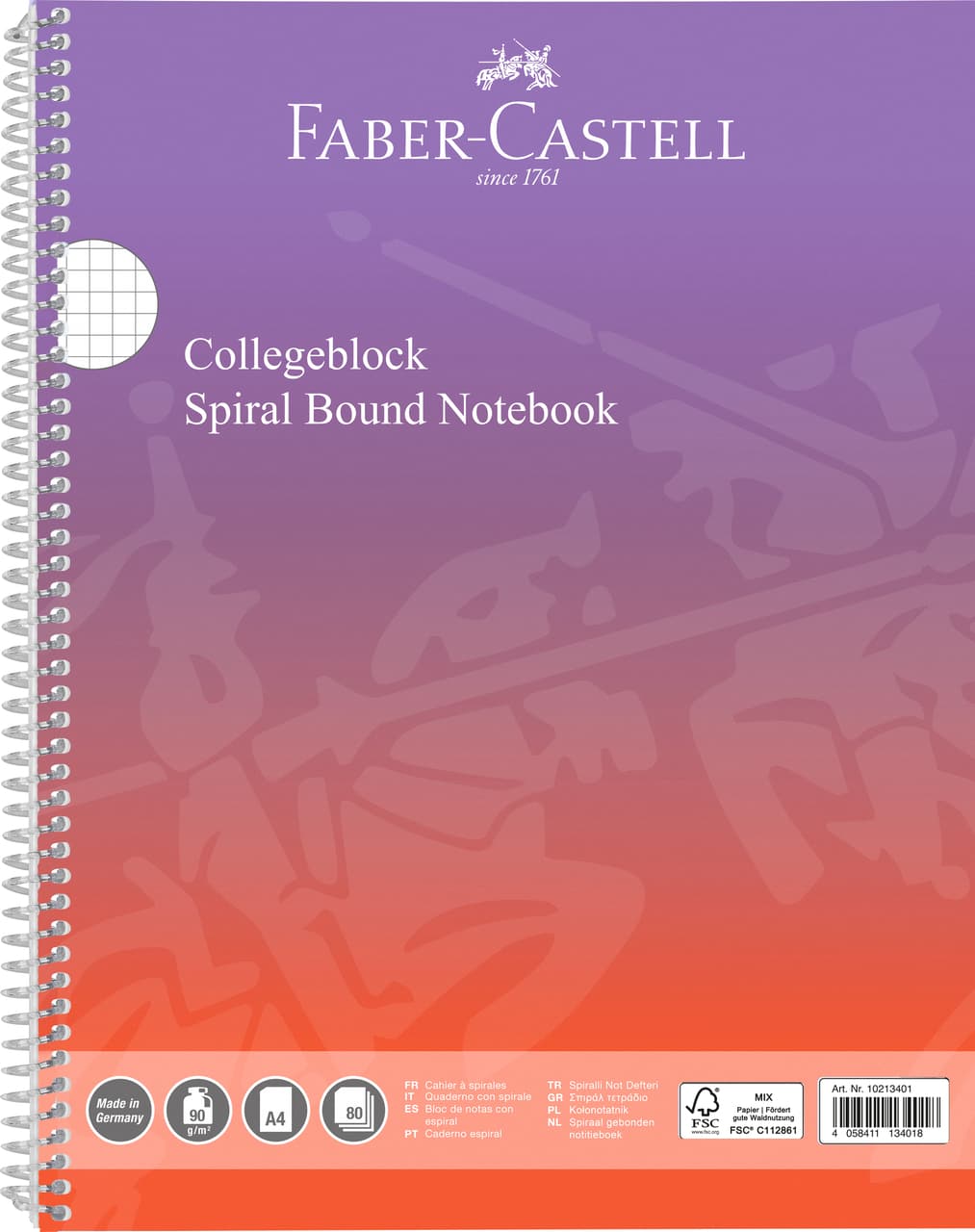 CAIET SPIRA A4 80 FILE 90G ARITMETICA COPERTA CARTON FLOW FABER-CASTELL