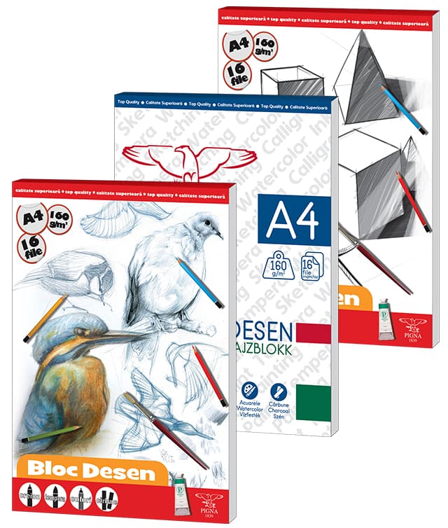 BLOC DESEN A4 160G 16 COLI PIGNA