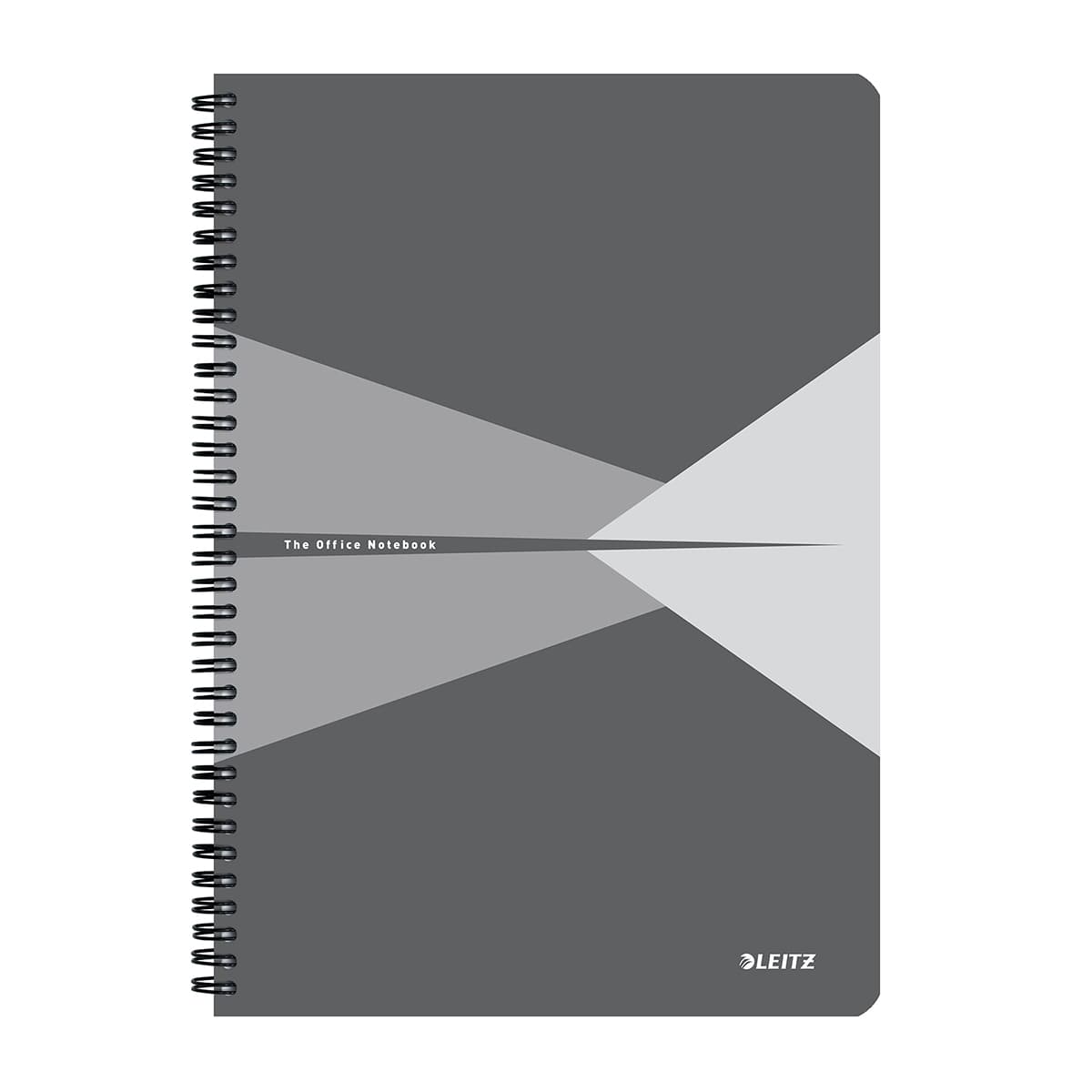 Caiet de birou Leitz Office, PP, A4, cu spira, dictando, gri