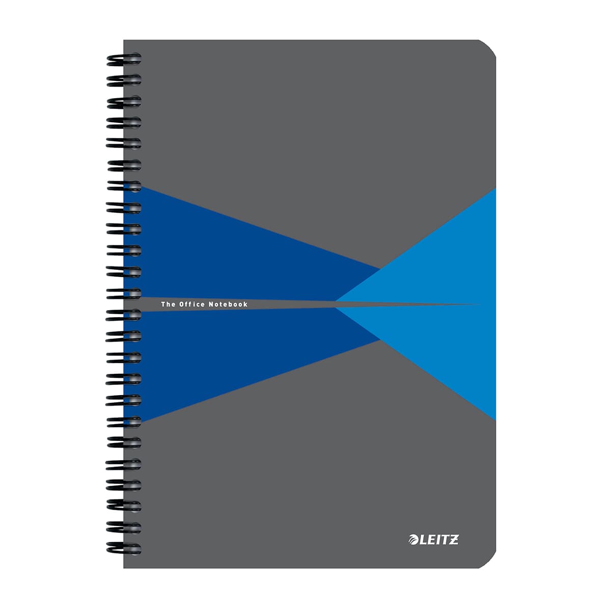 Caiet de birou Leitz Office, PP, A5, cu spira, matematica, albastru