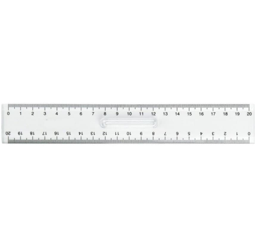 Rigla plastic transparent 20 cm
